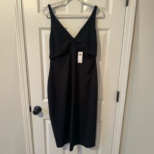 Abercrombie & Fitch Black Cutout Midi Dress